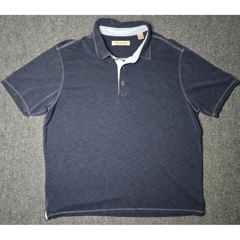 Tommy Bahama Polo Mens XXL ‎ Blue Polyester Blend
